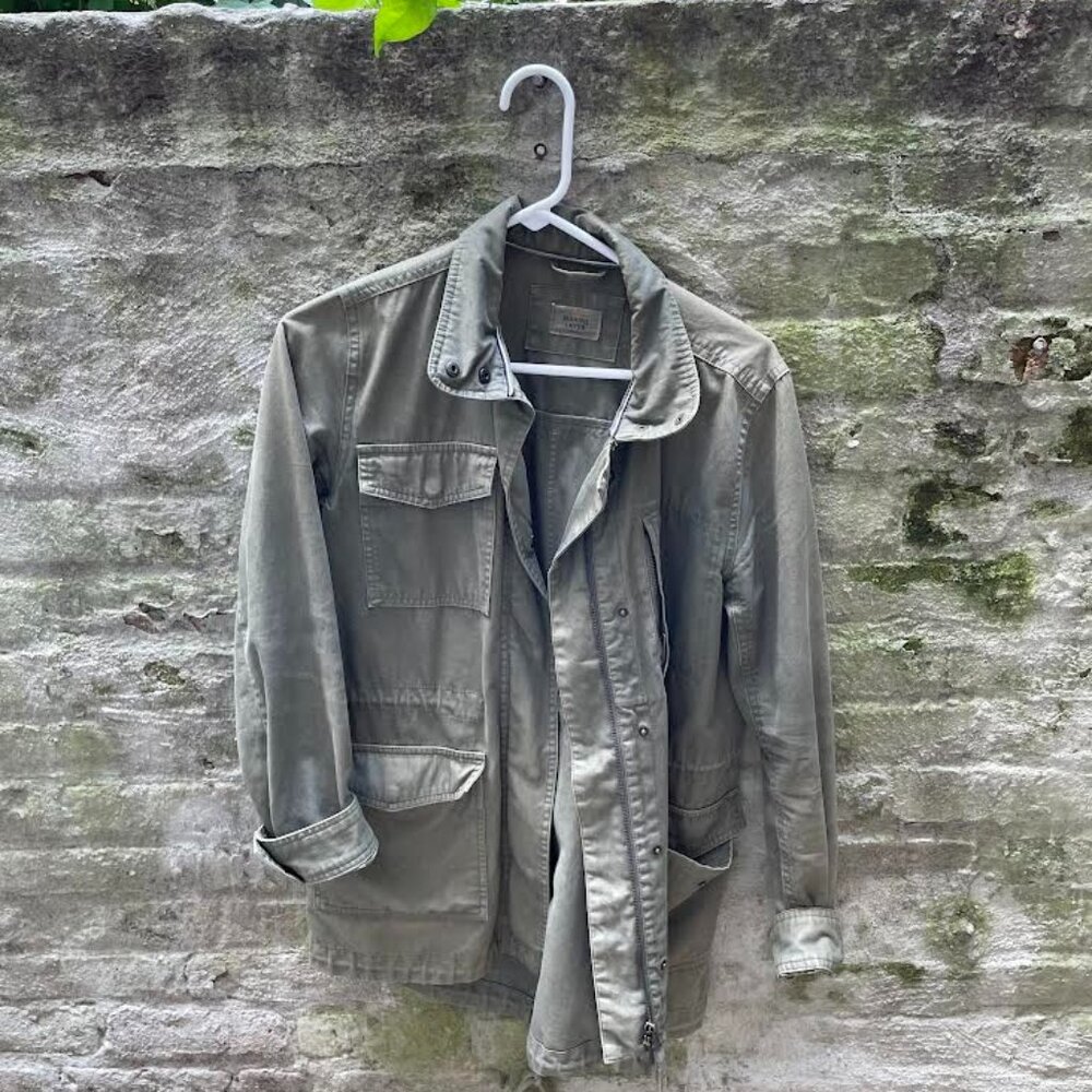 Marine Layer Rotterham Utility Jacket in Faded Olive